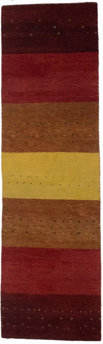 Handmade Tribal Stripes Runner Rug 2'5 x 8'4 Wool Multicolored (1 of 13)
