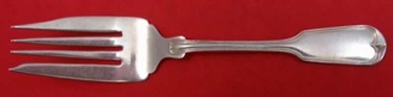 Frank Smith Fiddle Thread Sterling Silver Serving Fork 7.5" (1 of 2)