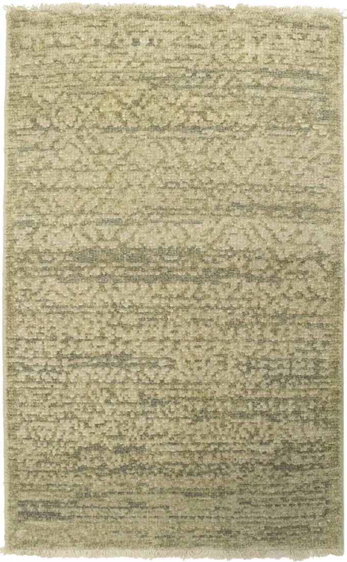 Transitional Abstract 2x3 ft Wool Rug Hand-Knotted Eco-Friendly Design (1 of 12)