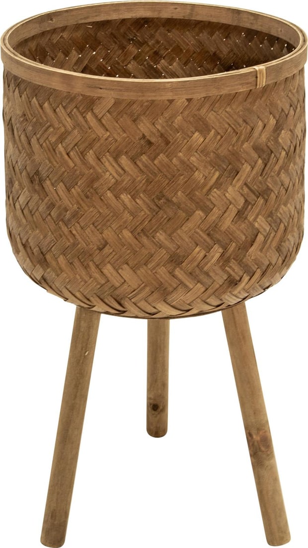 Sagebrook Stylish Bamboo Weave Planters 26H Modern Design (1 of 6)