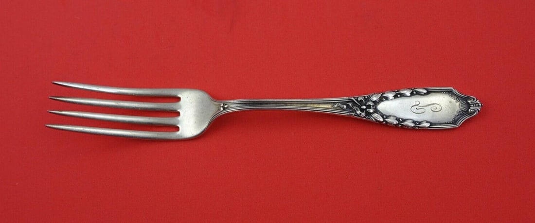 Lunt Sterling Silver Dinner Fork John Hancock Monogrammed 7 1/4" (1 of 2)