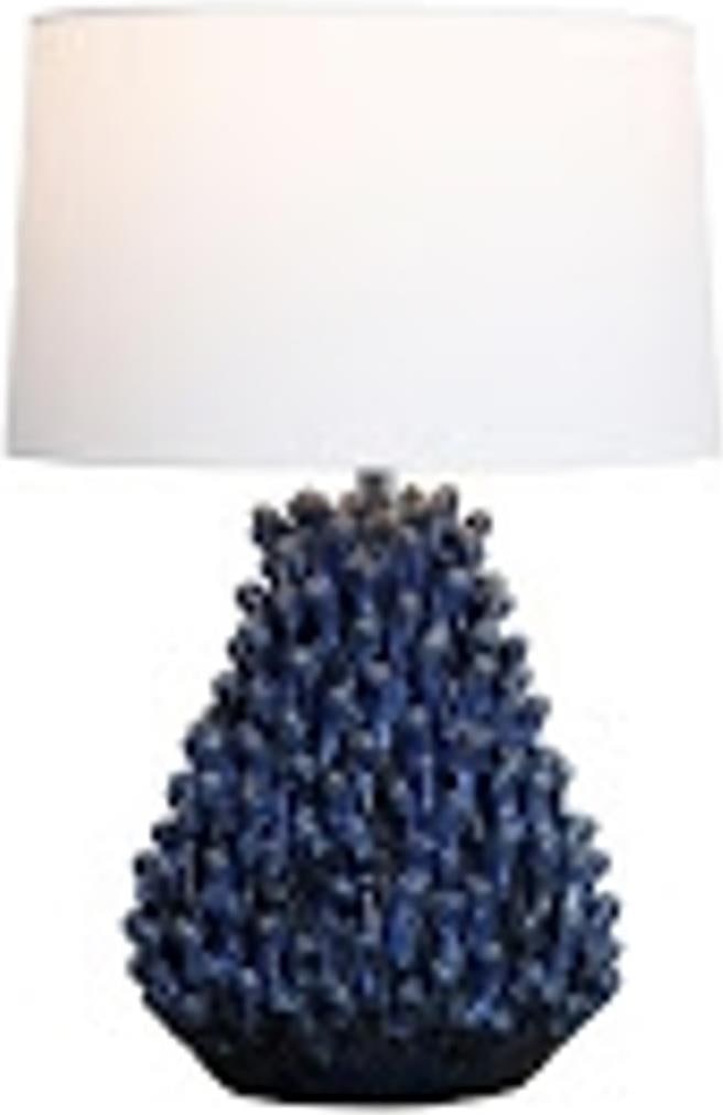 Handmade Blue Anemone Table Lamp 23 Inches Elegant Design (1 of 2)