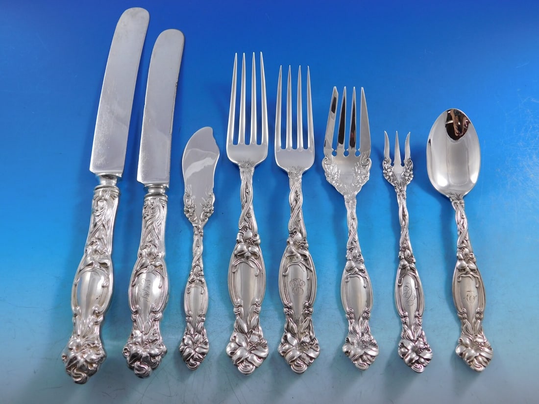 International Silver Frontenac 102 Piece Sterling Silver Flatware Set for 12 (1 of 11)