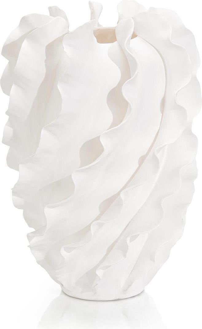 John-Richard Flirren White Vase Modern Design 14H (1 of 1)