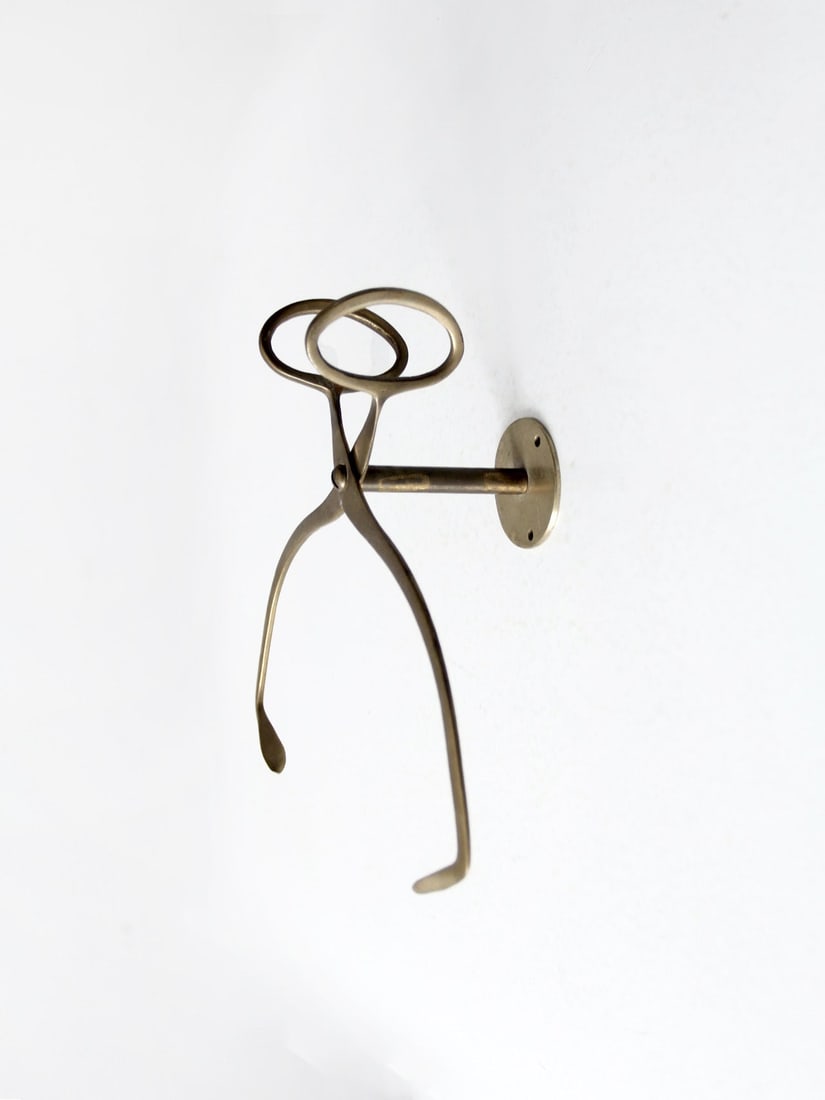 Vintage Brass Wall Mount Ice Block Tongs Early 20th Century Decor (1 of 16)