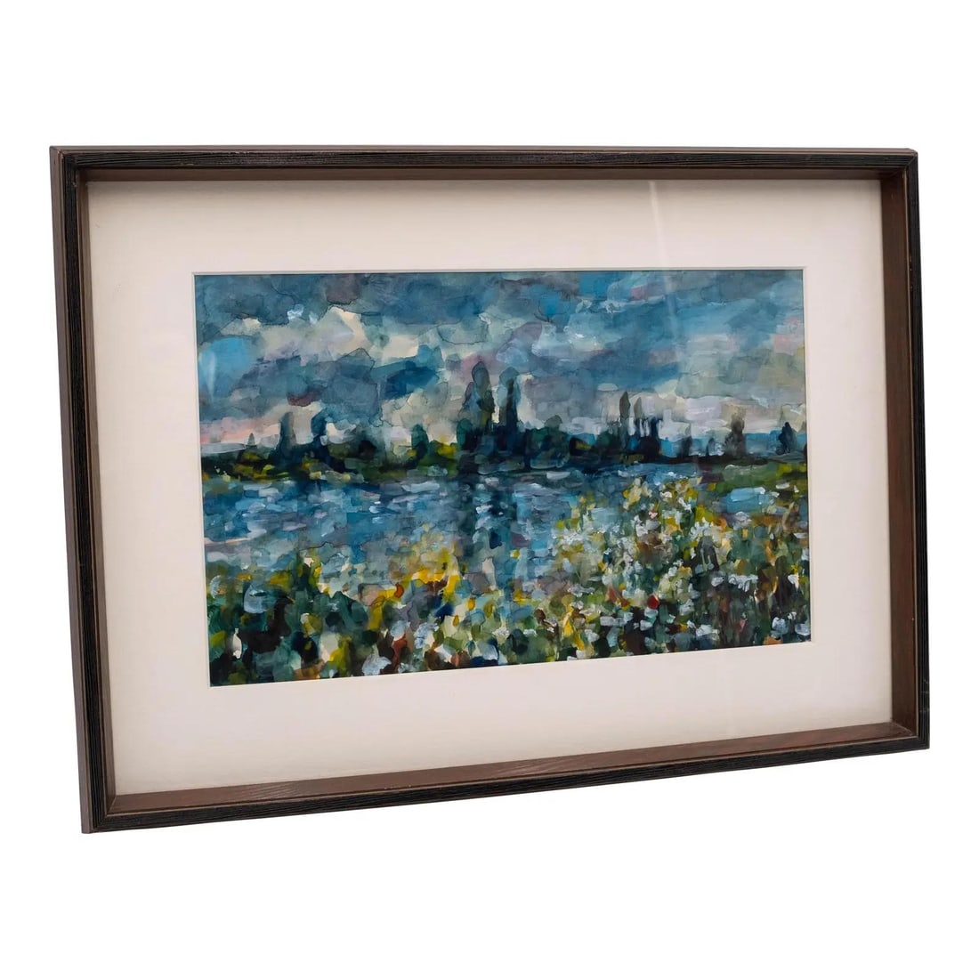 Artist Signed Abstract Flower Print c1978 Framed Artwork (1 of 7)