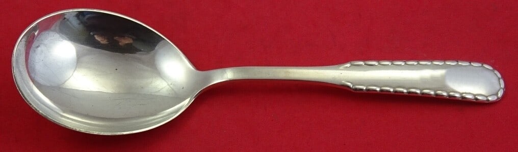 Georg Jensen Rope Sterling Silver Berry Spoon 8 Inch Serving Spoon (1 of 2)