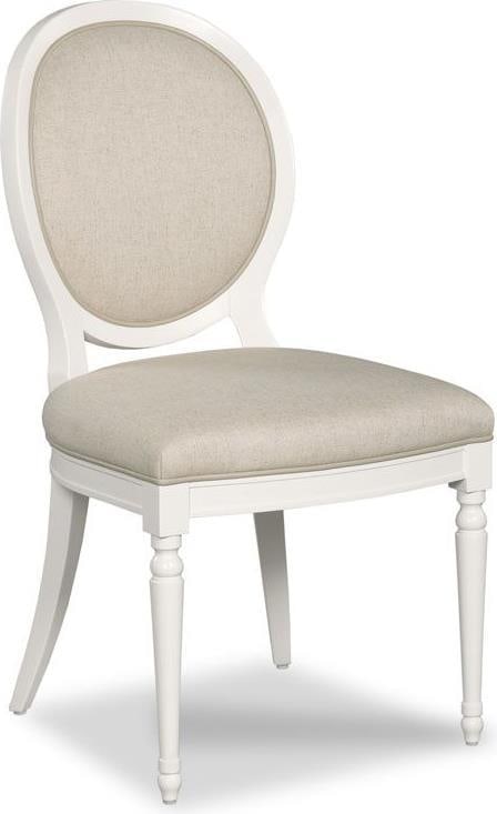 Woodbridge Traditional Oval-Back Hampton Side Chair in White Dove Finish (1 of 6)