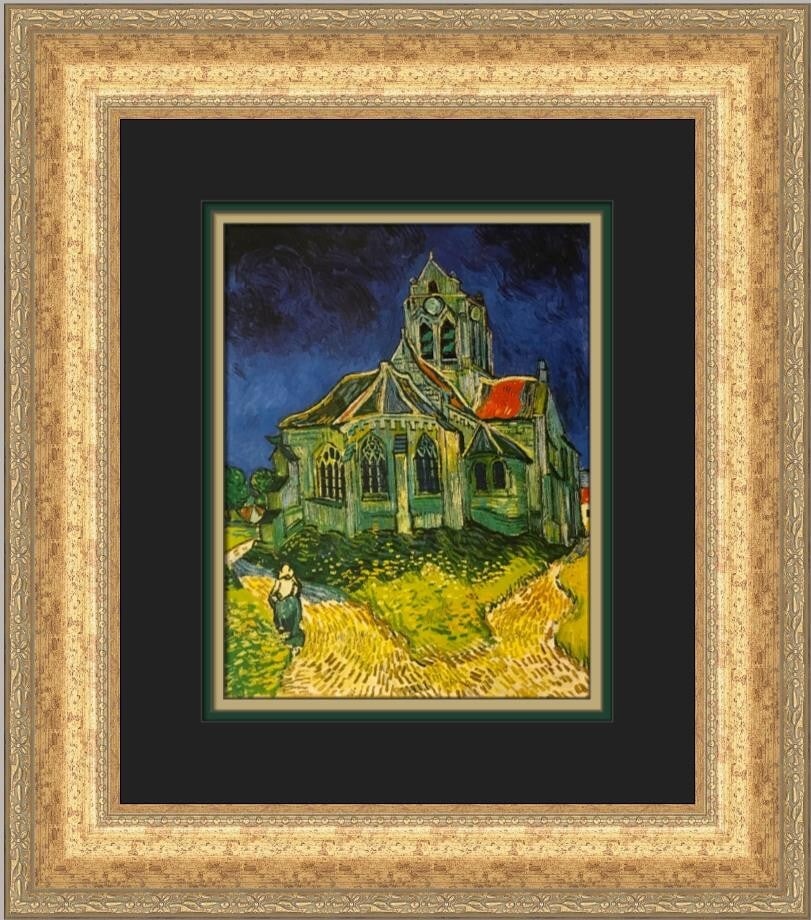 Vincent Van Gogh The Church of Auvers Custom Framed Art Print (1 of 2)