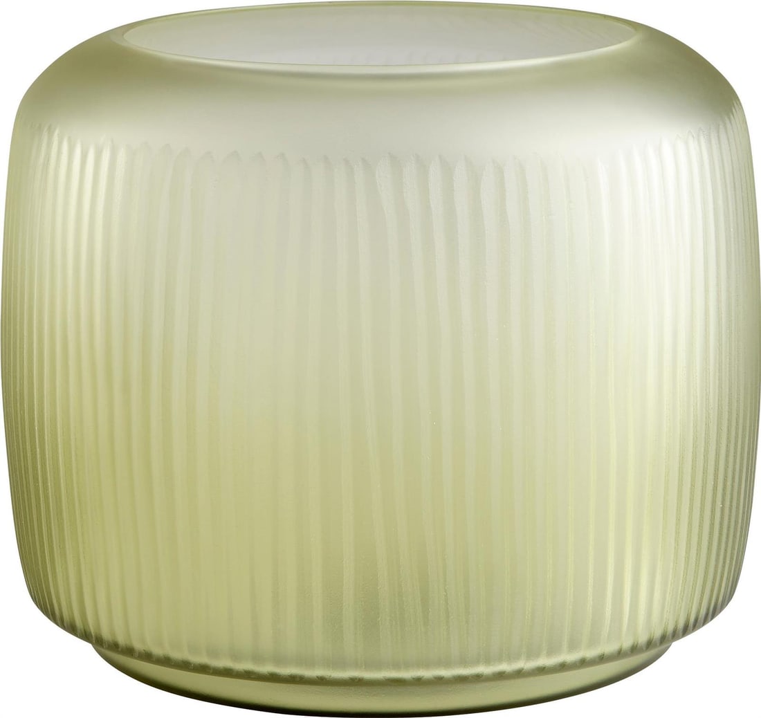 Cyan Sorrel Contemporary Green Ceramic Glass Vase 10.25H 13W 13L (1 of 1)