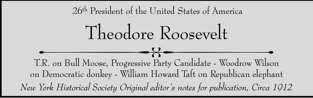 Theodore Roosevelt 1902 Original Publication Proofs Political Frame (1 of 6)