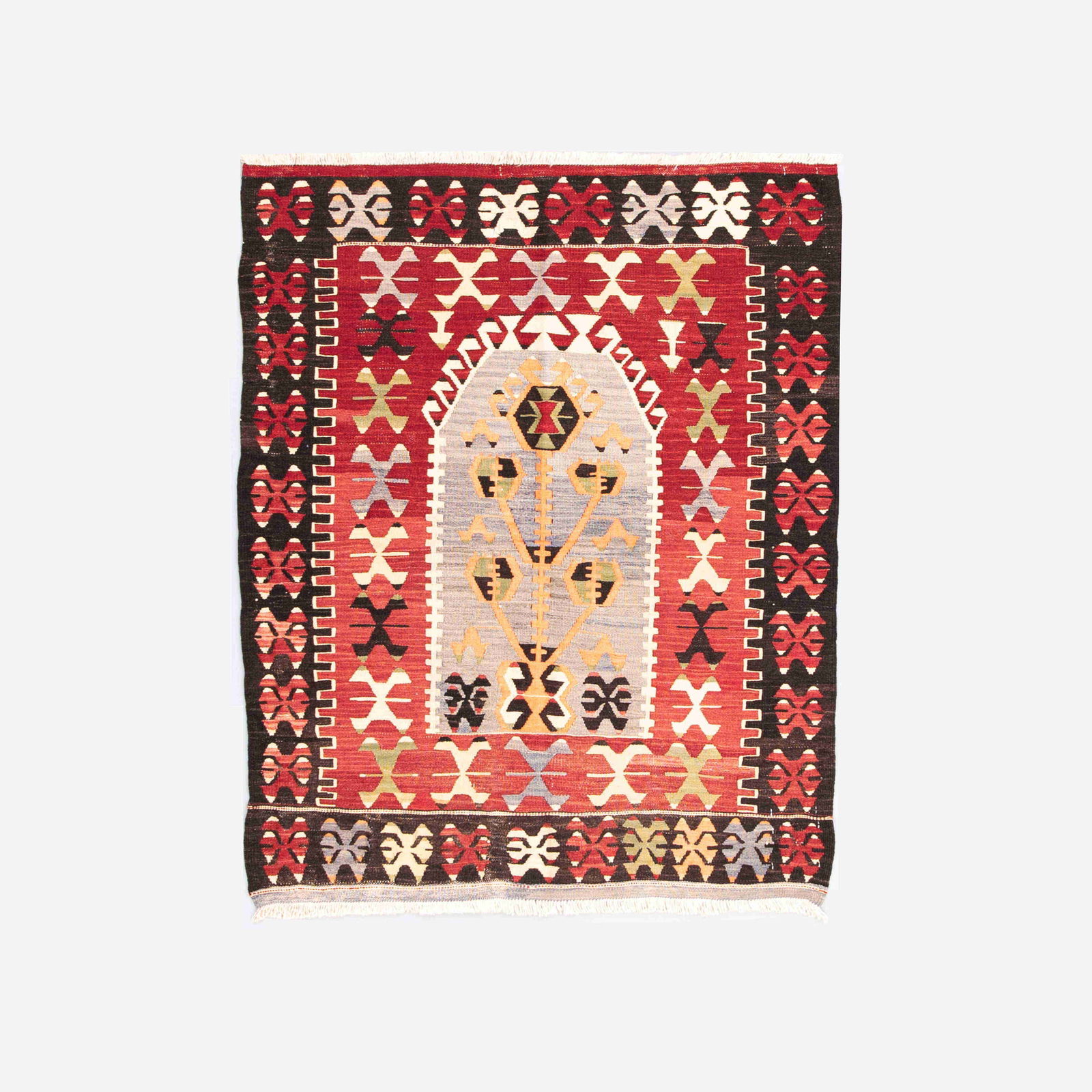 Authentic Eshme Handmade Kilim Rug 37 x 46.1 Wool on Wool (1 of 8)