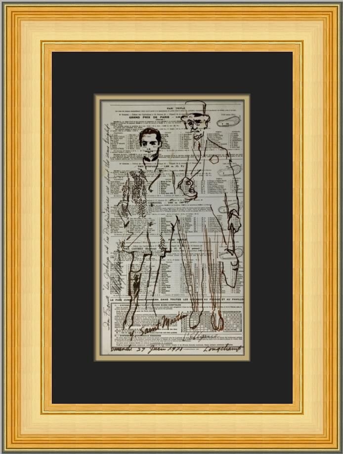 LeRoy Neiman Le Prix De L' Arc De Triomphe Custom Framed Print 18 x 14 (1 of 2)