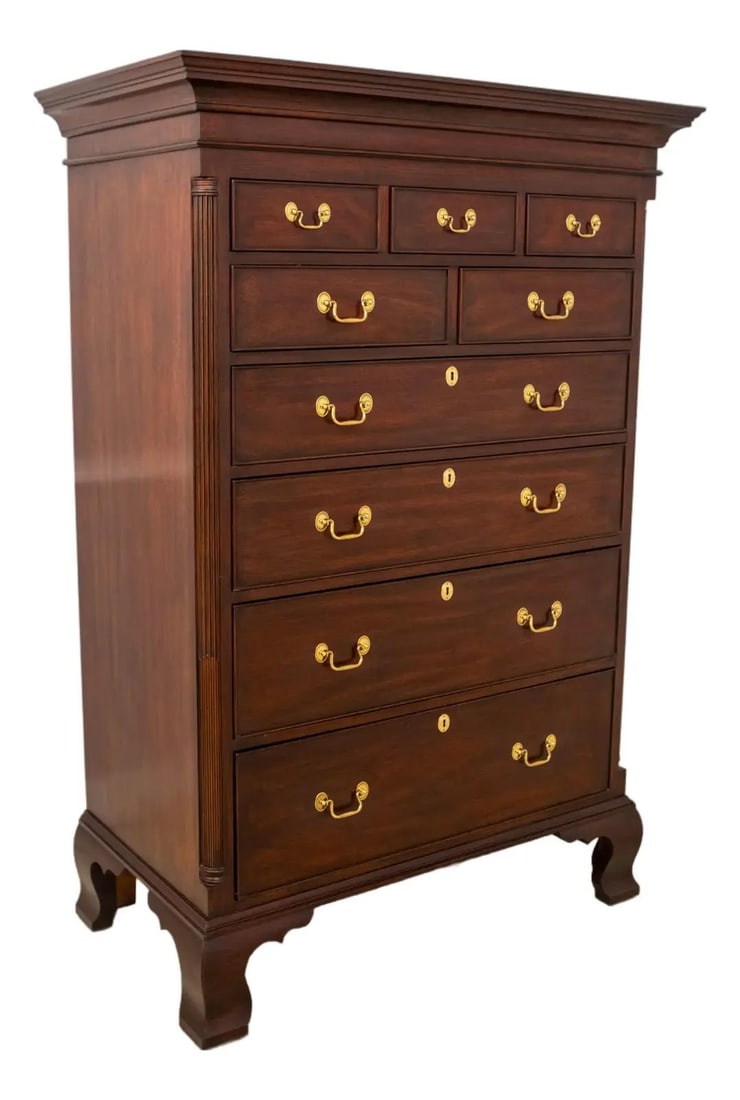 Mahogany Tall Chest Model 175 New Market Style by Henkel Harris (1 of 10)