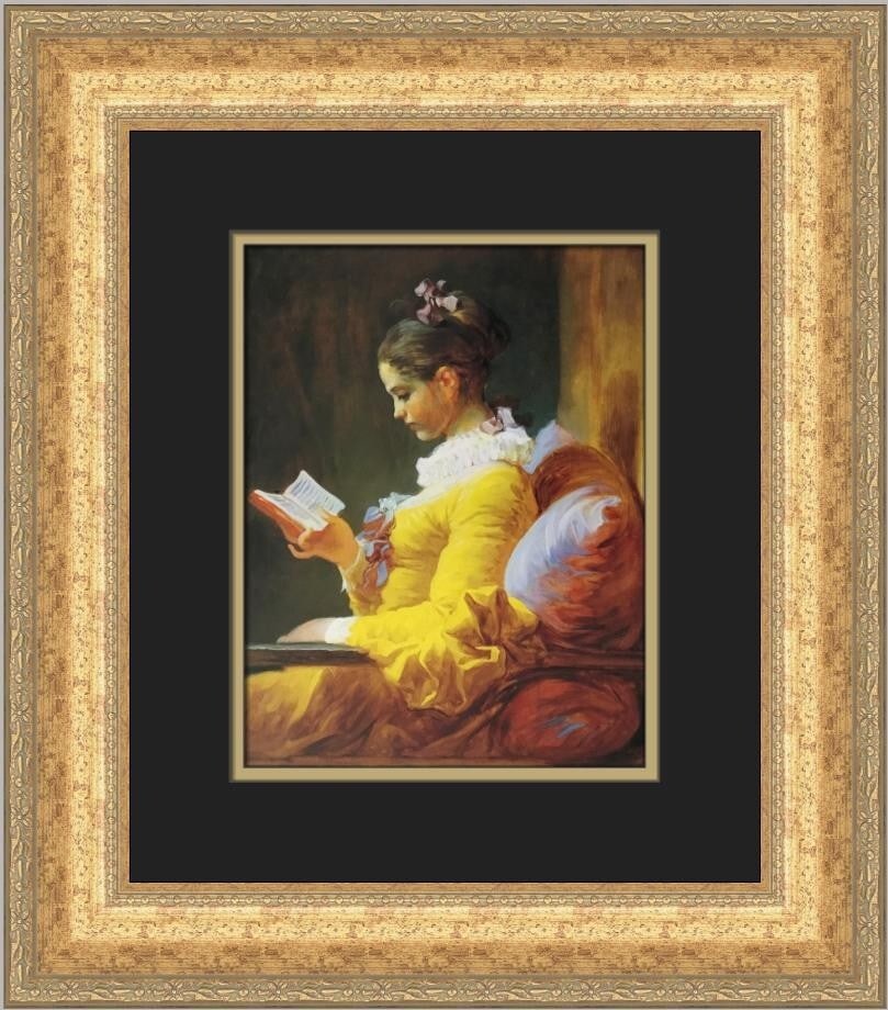 Jean H Fragonard A Young Girl Reading Custom Framed Art Print (1 of 2)