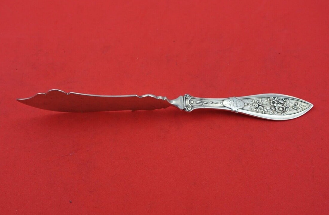 Shiebler Montezuma Sterling Silver Master Butter Knife 7 3/4" (1 of 2)