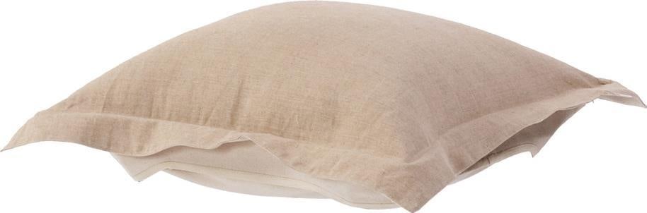 Howard Elliott Traditional Linen Ottoman Cushion Cover 24x24 Brown (1 of 2)