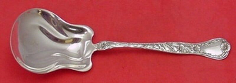 Gorham Marguerite Sterling Silver Berry Spoon 8 1/4 Inch Monogrammed (1 of 2)