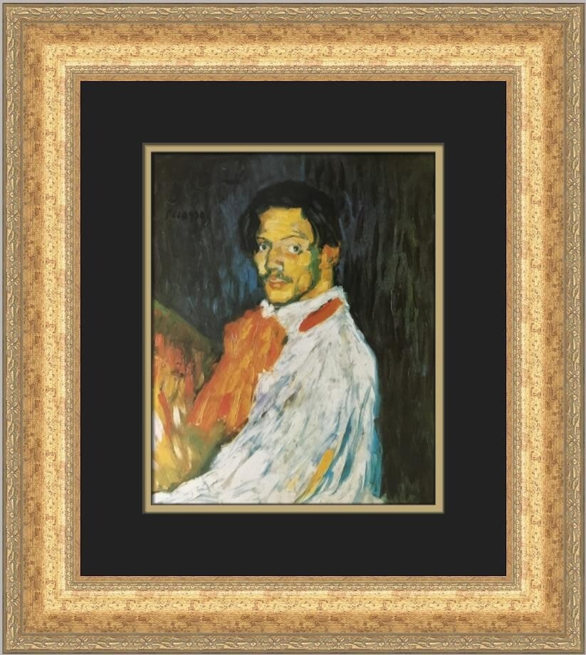 Pablo Picasso Self-Portrait Yo-Picasso Custom Framed Art Print 19 x 17 (1 of 2)