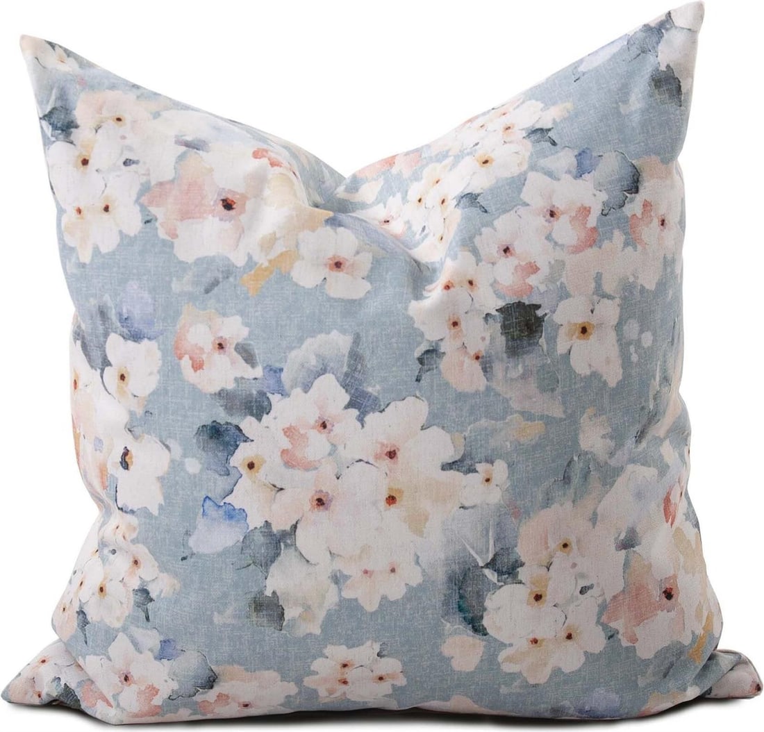 Howard Elliott 24x24 Pastel Abstract Floral Pillow with Down Insert (1 of 1)