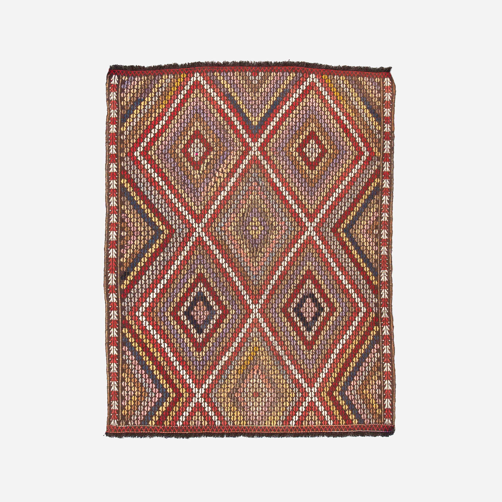 Authentic Handmade Cicim Kilim Wool Textile 118x140 CM (1 of 8)