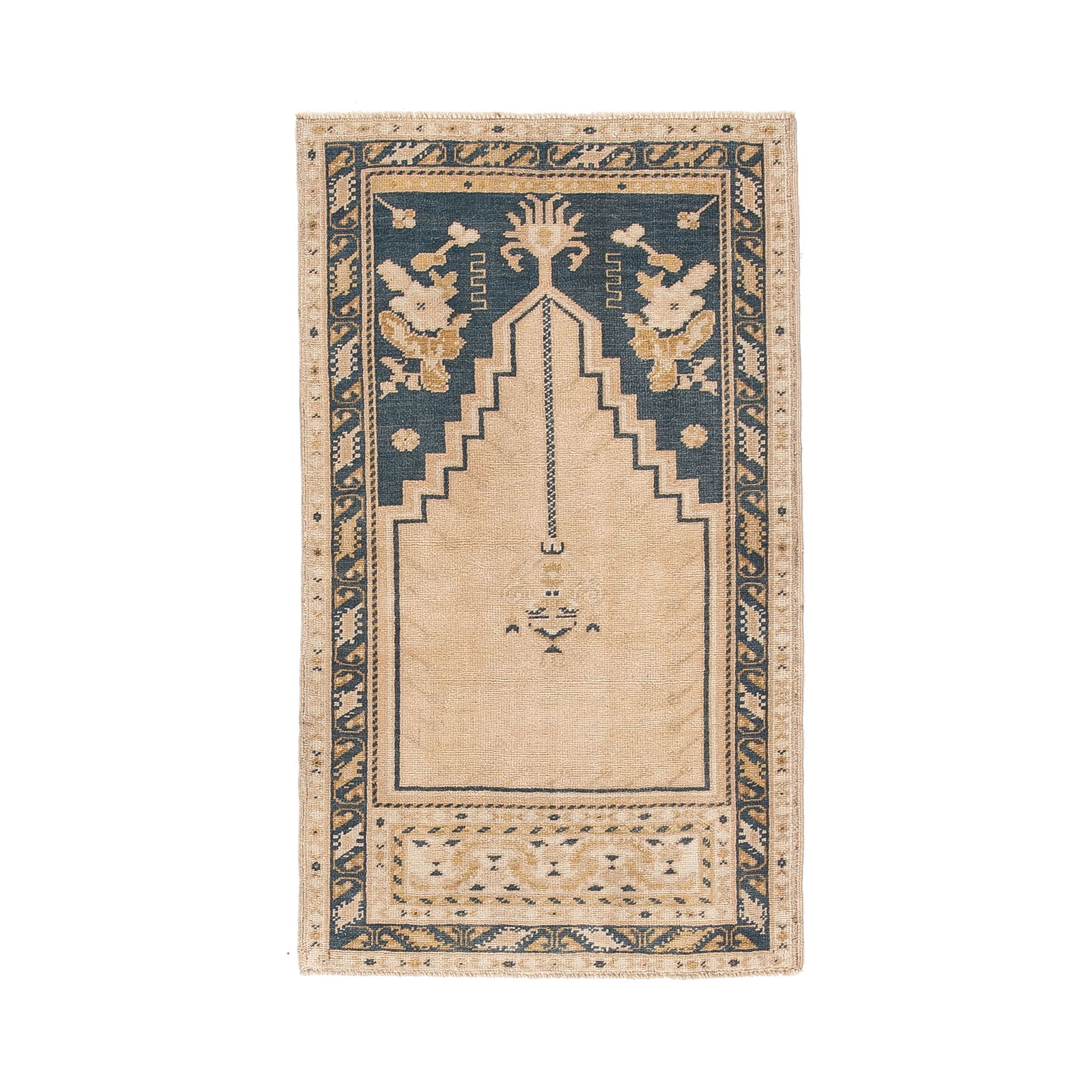 Authentic Handmade Anatolia Wool Carpet 27.2 x 46.1 Inches (1 of 8)