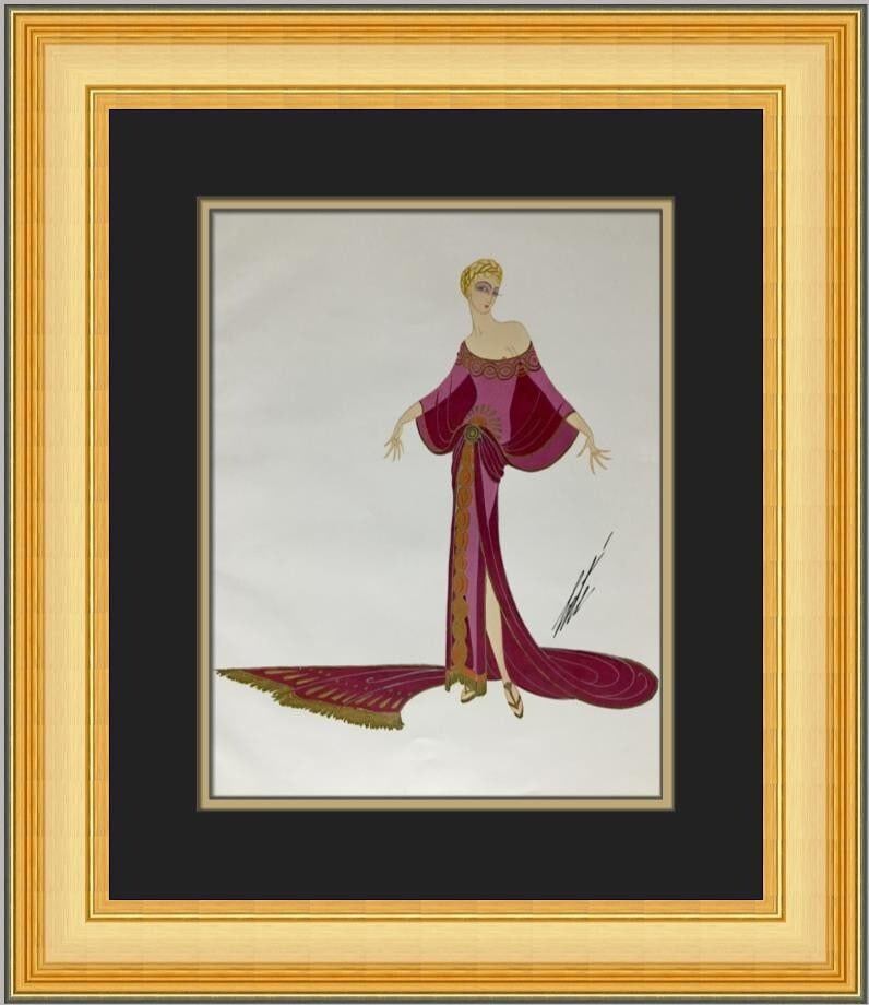 Erte Messalina Art Deco Custom Framed Print 19x17 (1 of 2)