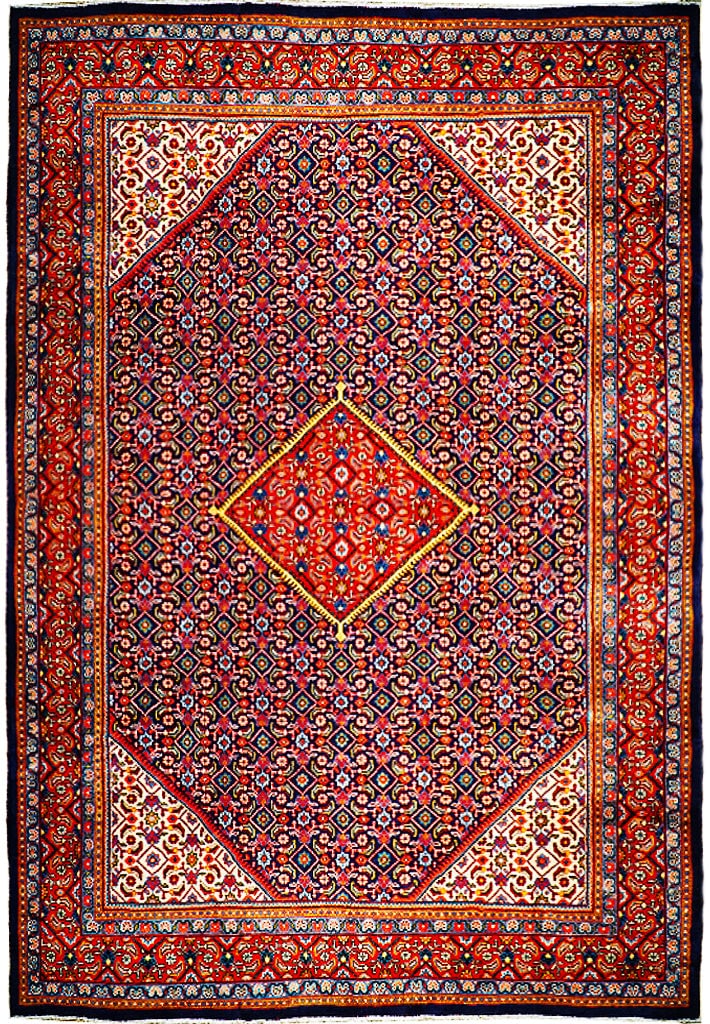 Navy Blue Semi Antique Persian Herati Rug 9'9 x 12'10 Handmade Wool: Navy Blue Semi Antique Persian Herati Rug 9'9 x 12'10 Handmade Wool Free continental US Shipping Enhance your living space with this stunning 9.9 x 12.10 Navy Blue Handmade Semi Antique Persian Herati