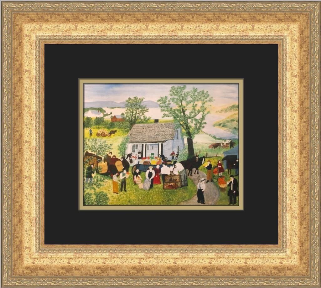 Grandma Moses Moving Day on the Farm Custom Framed Print 15 x 17 (1 of 2)