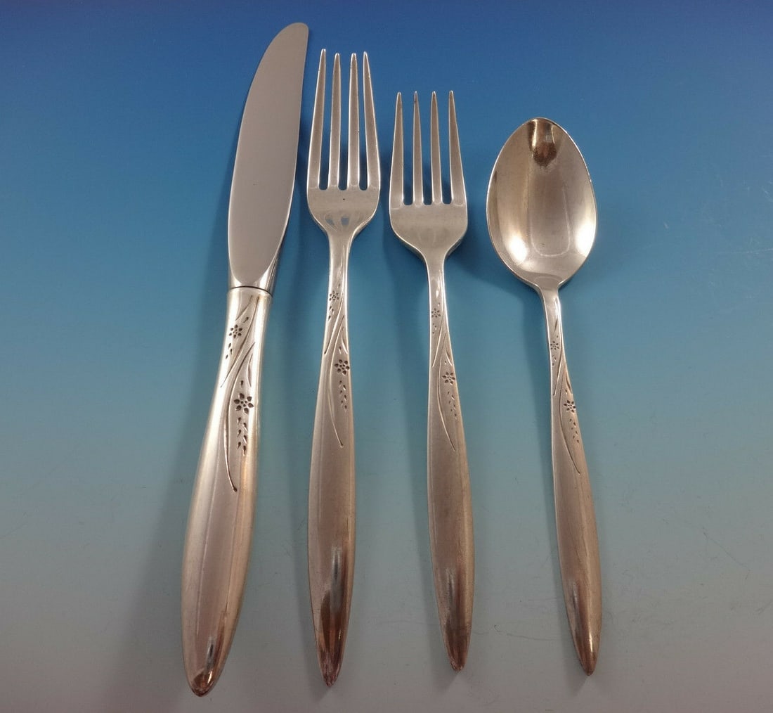 Helene by Easterling 59-Piece Sterling Silver Flatware Set for 12 (1 of 11)