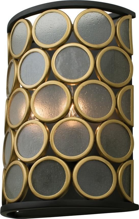 Corsa Collection Matte Black Gold 2-Light Sconce by Kalco (1 of 1)