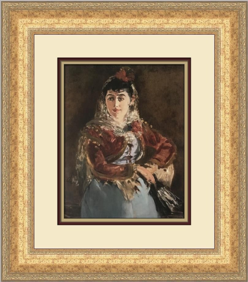 Edouard Manet Portrait of Emile Ambre Custom Framed Print 19x17 (1 of 2)