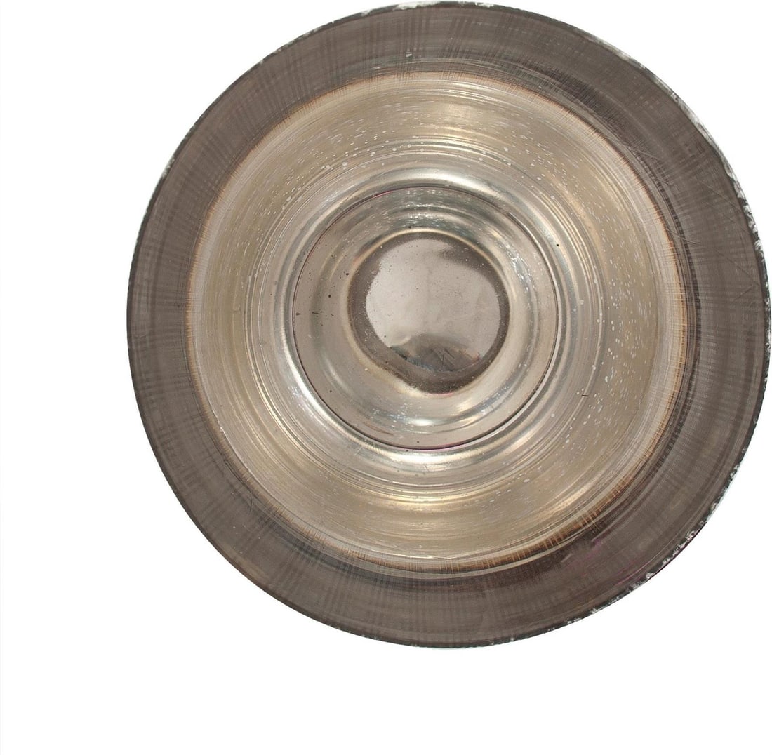 Victorian Style Glass and Ceramic Vase with Neutral Finish 16.75H (1 of 3)