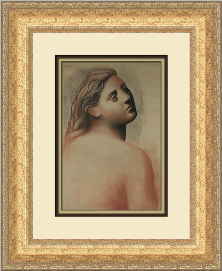 Pablo Picasso Head of a Woman IV Custom Framed Art Print: Pablo Picasso Head of a Woman IV Custom Framed Art Print This stunning custom framed print titled "Head of a Woman IV" is a captivating work by the renowned artist Pablo Picasso. Created in 1992, this