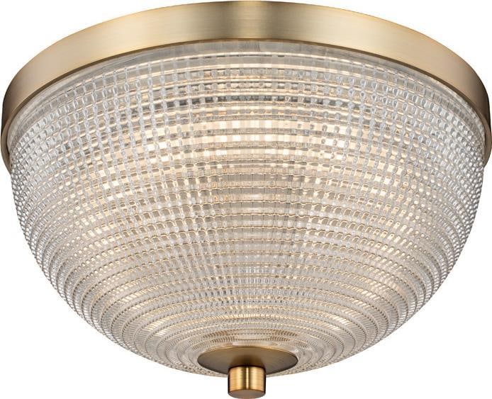 Kalco Portland LED Flush Mount Winter Brass Contemporary 13W (1 of 1)