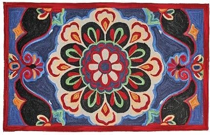 Vibrant Carla Hand-Hooked Multi-Color Wool Rug 3x5 ft (1 of 2)