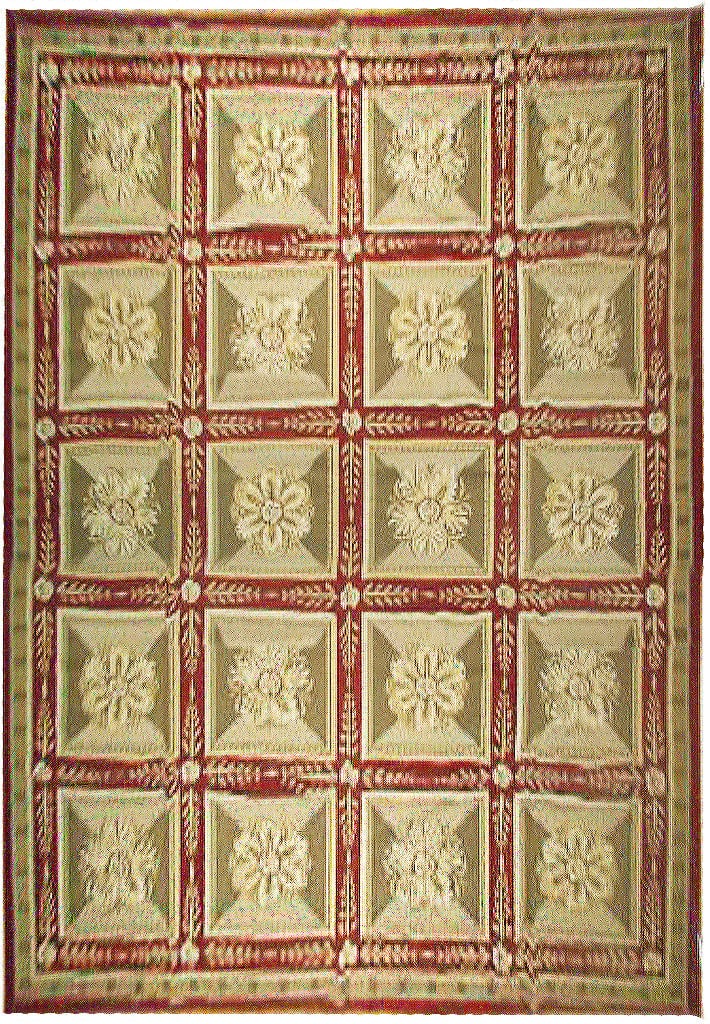 9' x 11'8" Laurel Green Hand-Knotted Needlepoint Rug (1 of 5)