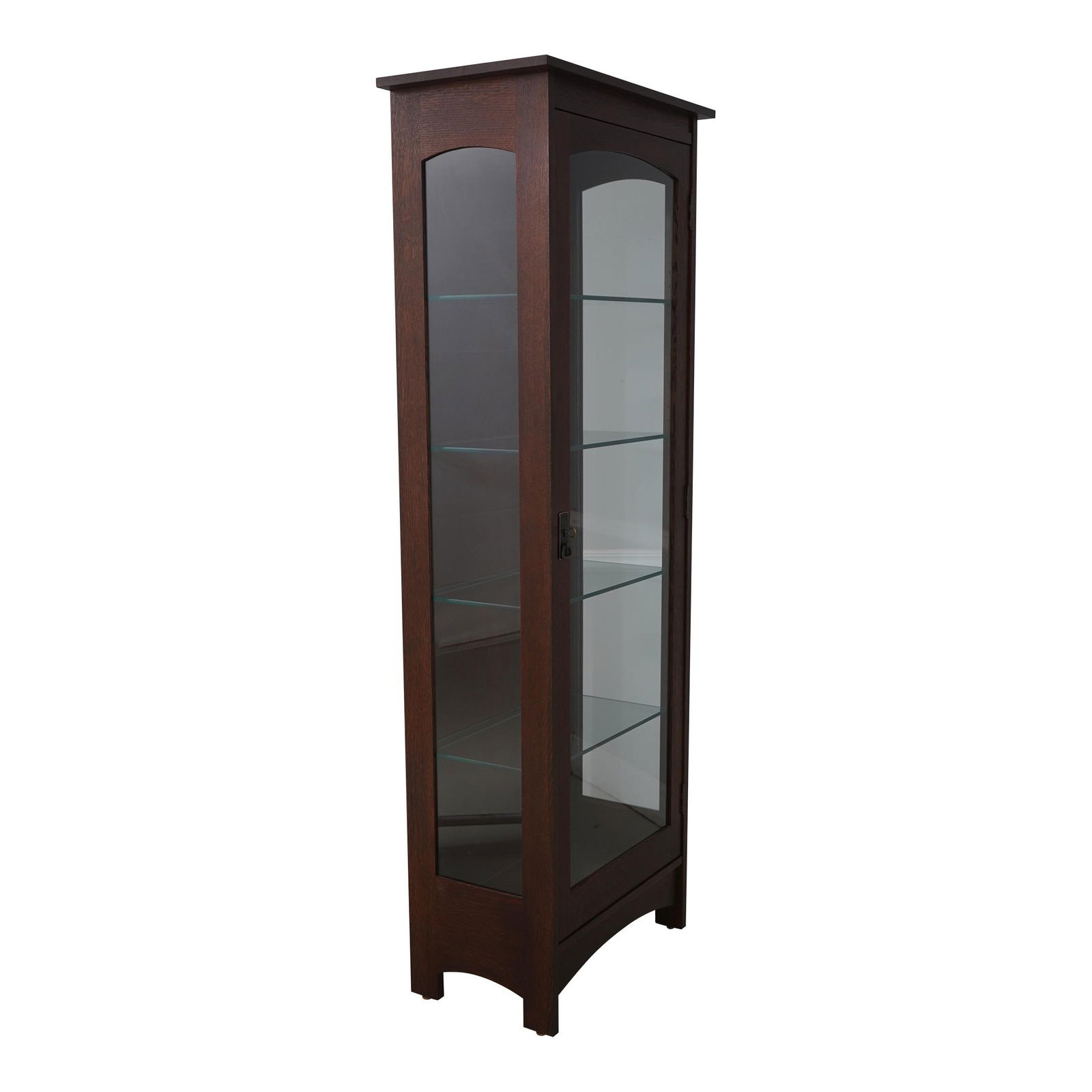 Stickley Mission Oak Arts & Crafts Display Cabinet with Lighted Interior (1 of 10)