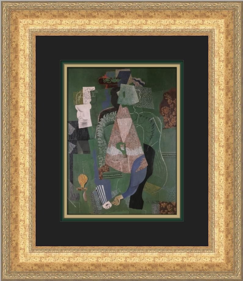 Pablo Picasso Portrait of a Girl Custom Framed Print 18 x 16: Pablo Picasso Portrait of a Girl Custom Framed Print 18 x 16 This stunning custom framed print by Pablo Picasso features the captivating artwork titled 'Portrait of a Girl.' Measuring 18 inches in hei