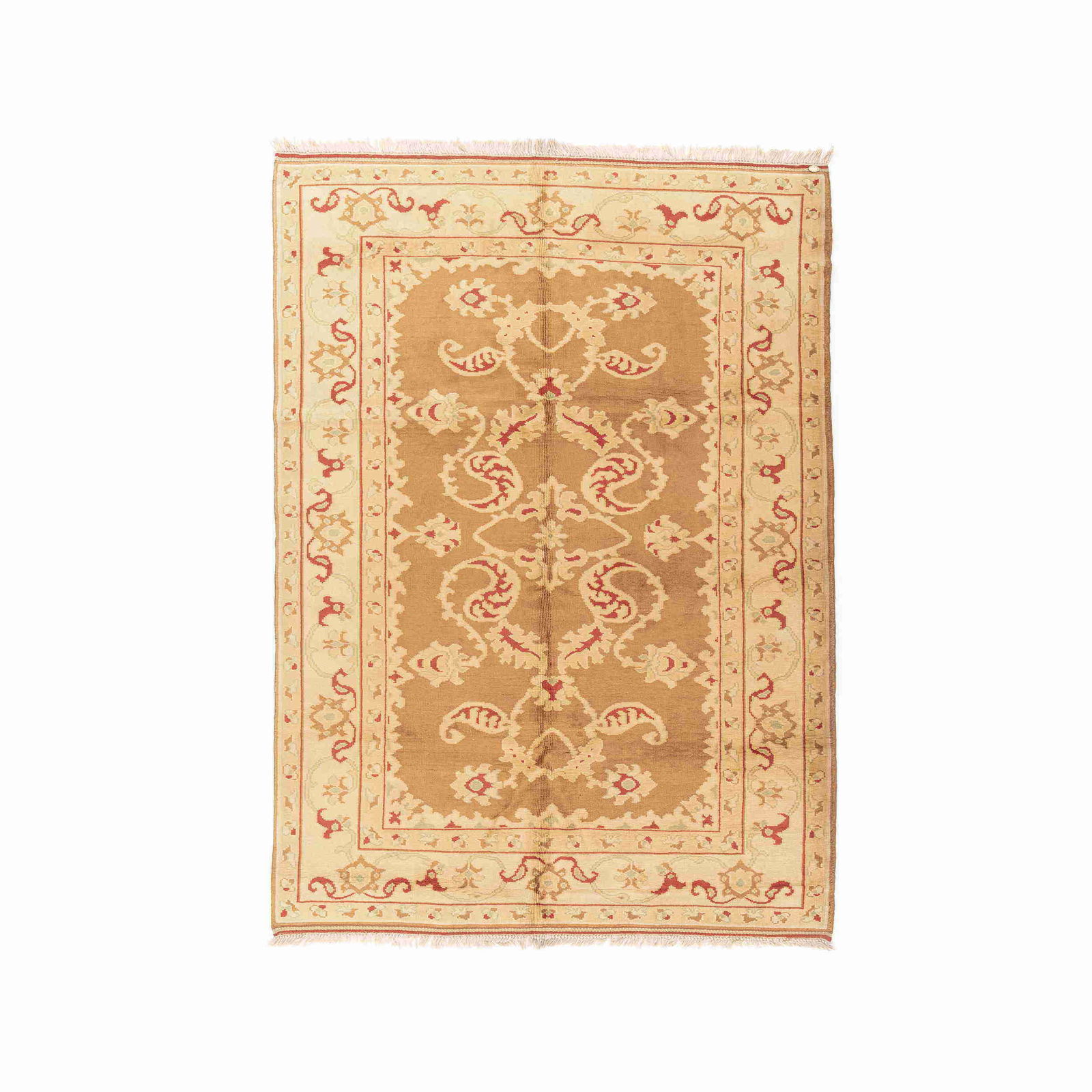 Authentic Handmade Usak Wool Carpet 78.7x108.3 Floral Design (1 of 8)