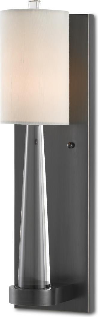 Currey Junia Bronze Wall Sconce with Off-White Shade (1 of 4)