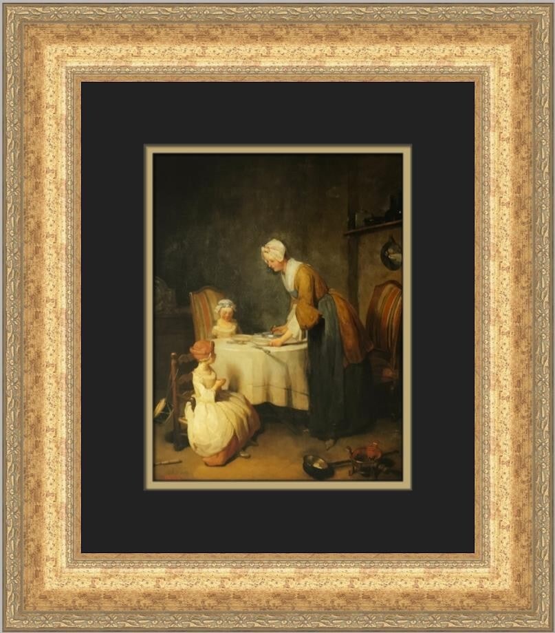 Jean-Baptiste Simeon Chardin Grace before Meat Custom Framed Art Print 17x16 (1 of 2)