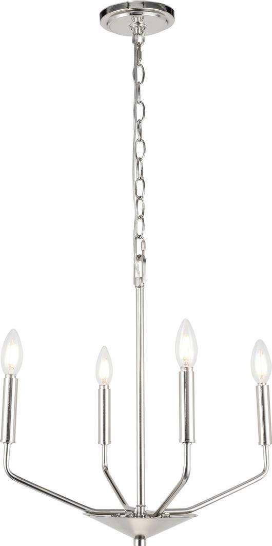 Elegant Lighting Enzo Chrome Pendant Light Adjustable 4 Bulb E12 (1 of 1)