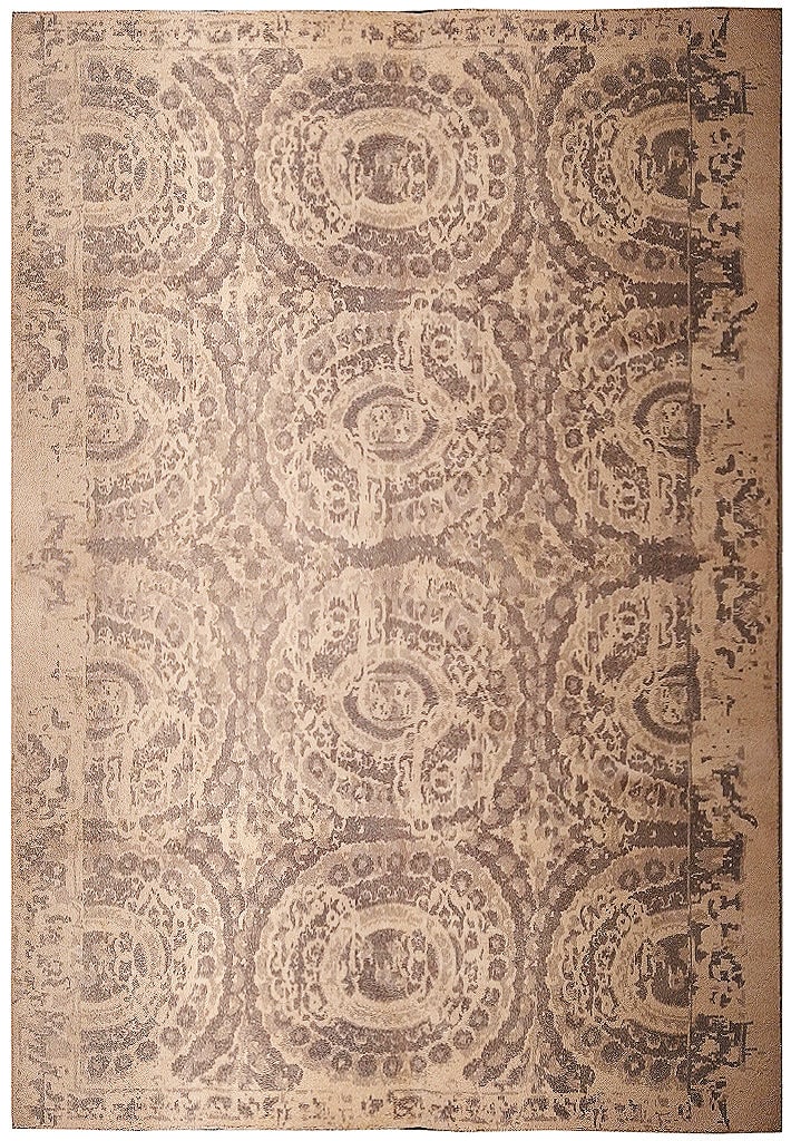 9 x 10 Handwoven Brown Modern Wool Area Rug India (1 of 11)