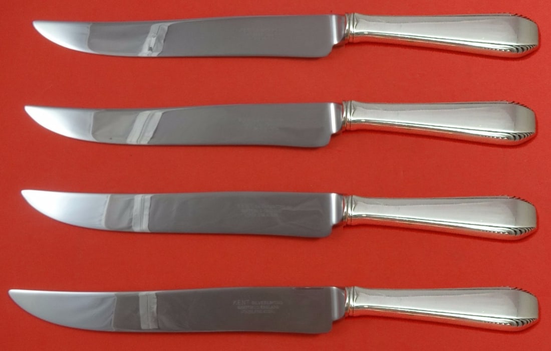 Towle Cascade Sterling Silver Steak Knife Set 4pc Texas Sized (1 of 1)