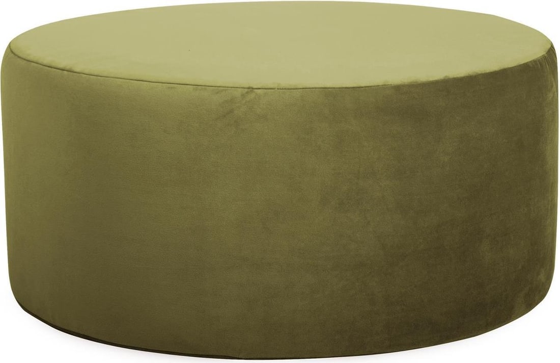 Howard Elliott Bella Ash Round Ottoman Hand-Finished 36-In (1 of 10)