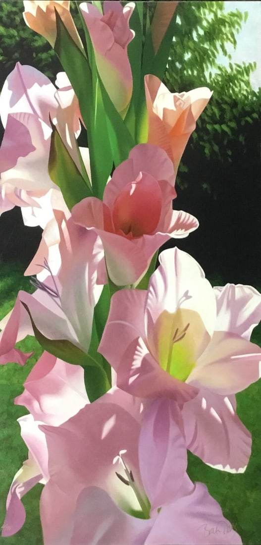 Brian Davis Katie's Gladiola Limited Edition Signed Giclee Canvas Print: Brian Davis Katie's Gladiola Limited Edition Signed Giclee Canvas Print Experience the beauty of 'Katie's Gladiola' by artist Brian Davis, an original limited edition giclee print on canvas. This stun