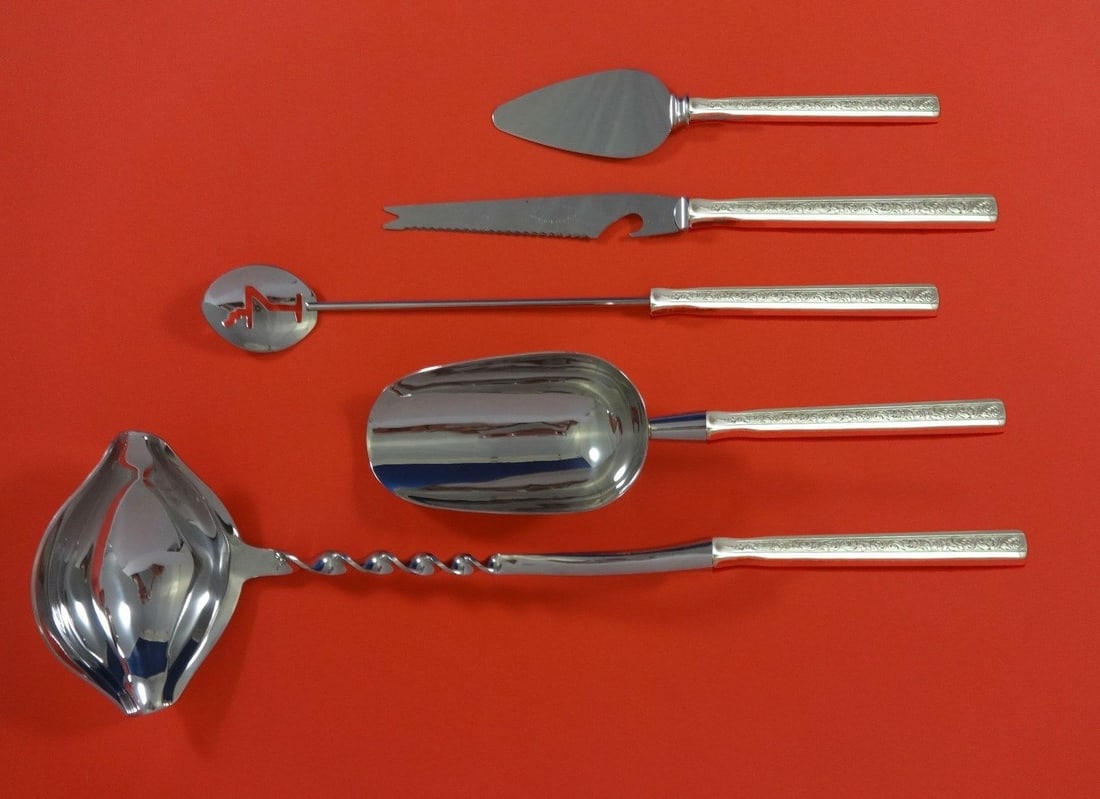 Gorham Trilogy Sterling Silver 5pc Cocktail Party Bar Set (1 of 1)