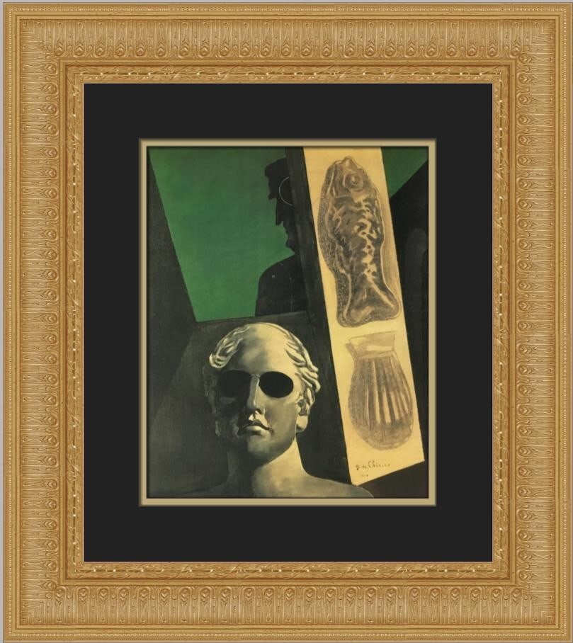 Giorgio De Chirico Portrait of Apollinaire Custom Framed Print 20 x 18 (1 of 2)