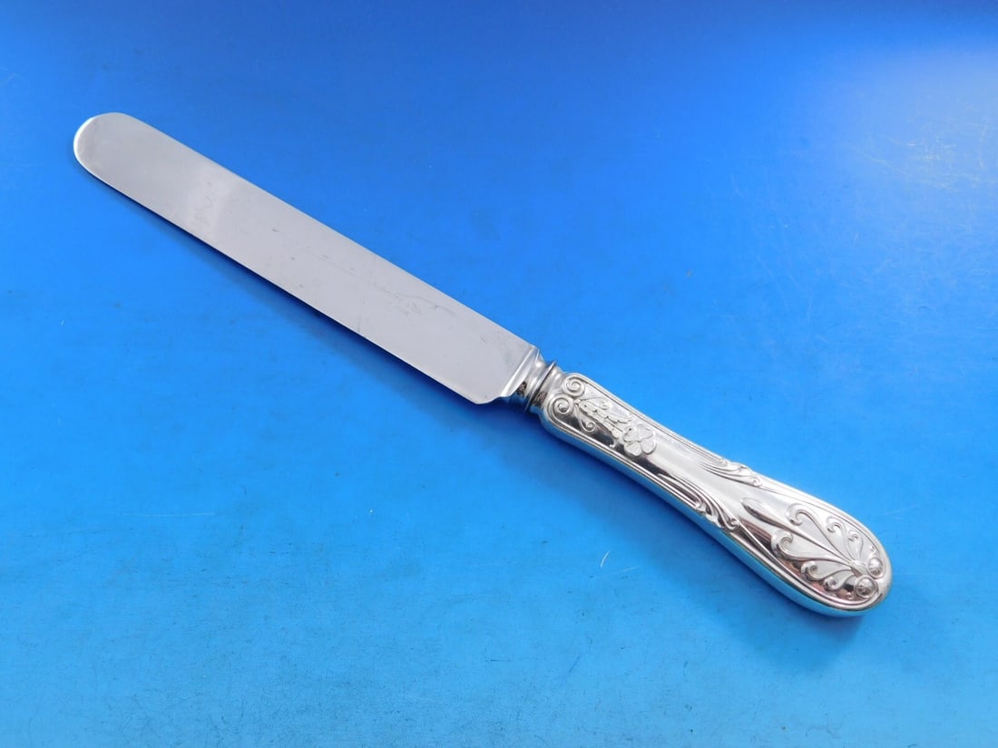 Tiffany & Co Saratoga Sterling Silver Dinner Knife Blunt 10 1/8 Rare (1 of 5)